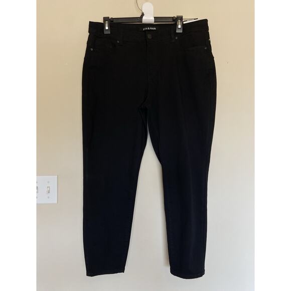 9th & Main Black Curvy Skinny Ankle Mid-Rise Stretch Jeans 20W 27" Inseam NEW - Picture 1 of 5